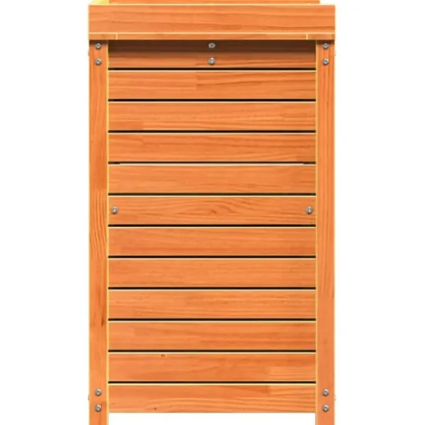 Plantningsbænke^Plantebord i massivt fyrretræ med hylder - Pottebord til have | Størrelse: 82,5x50x86,5 cm | Farve: Brun