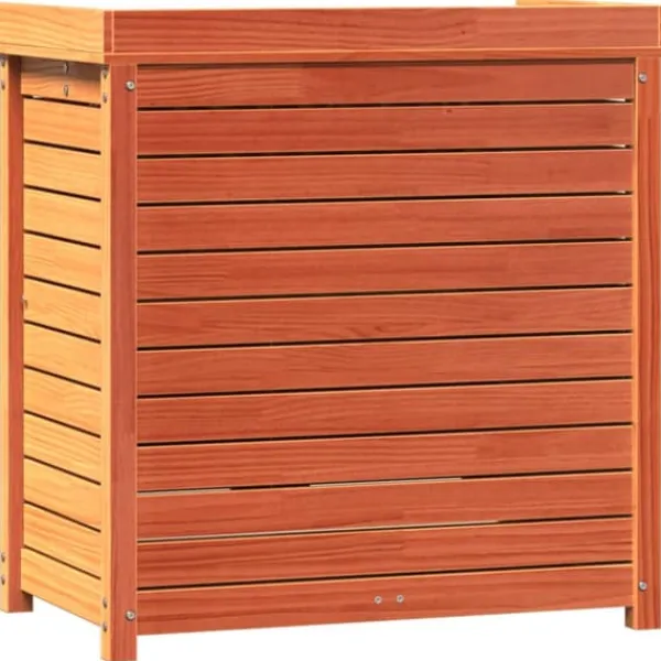 Plantningsbænke^Plantebord i massivt fyrretræ med hylder - Pottebord til have | Størrelse: 82,5x50x86,5 cm | Farve: Brun