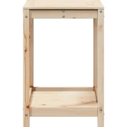 Plantningsbænke^Plantebord med hylde i massivt fyrretræ | Størrelse: 82,5x50x75 cm