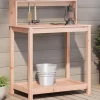 Outlet Plantebord med hylder i massivt douglasgran - Ideelt til planter | Størrelse: 82,5x50x109,5 cm Plantningsbænke