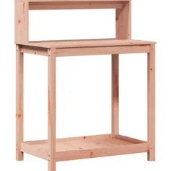 Outlet Plantebord med hylder i massivt douglasgran - Ideelt til planter | Størrelse: 82,5x50x109,5 cm Plantningsbænke