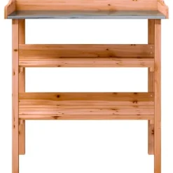 Plantningsbænke^Plantebord med hylder i massivt grantræ | Størrelse: 78x38x82,5 cm | Farve: Brun