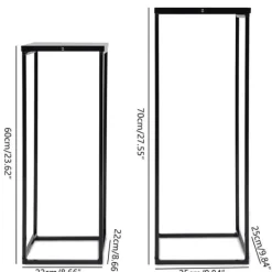 Outlet Plantebord, Robust Metal Design, Alsidig til Indendørs/Udendørs Brug,Sort Plantestativer