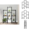 Plantestativer^Planteborde - Living blomsterstativ med hjul 83x25x103,5 cm jern sort