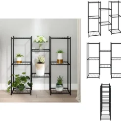 Sale Planteborde - Living blomsterstativ 83x25x80 cm jern sort Plantestativer