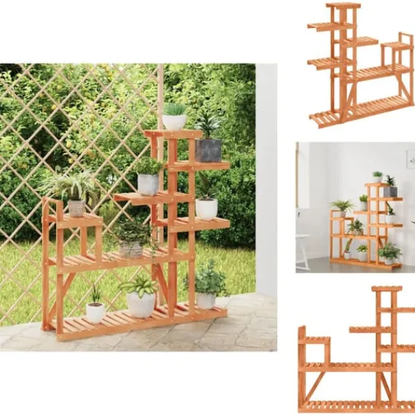 Online Planteborde - Living blomsterstativ 110x25x111 cm massivt fyrretræ Plantestativer