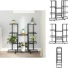 Plantestativer^Planteborde - Living blomsterstativ med hjul 94,5x24,5x91,5 cm jern sort