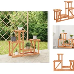 Sale Planteborde - Living blomsterstativ 90x25x73,5 cm massivt fyrretræ Plantestativer