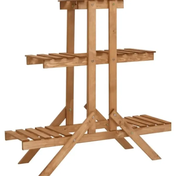 Plantestativer^Planteborde - Living plantestativ 83x25x83 cm fyrretræ