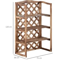 Sale Planteholder 3 niveauer gran kompakt robust til inde/ude Model 8 Plantestativer