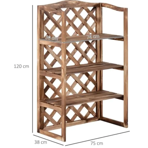 Sale Planteholder 3 niveauer gran kompakt robust til inde/ude Model 8 Plantestativer