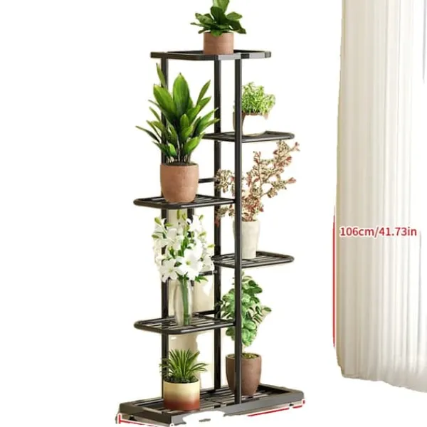 Plantestativer^Planteholder, 6 til 8 niveauer, metal konstruktion,6-sort