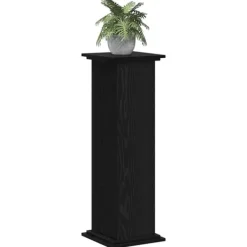 Sale Planteholder i konstrueret træ - Moderne plante stativ | Farve: Sort | Størrelse: 33x33x100 cm Plantestativer