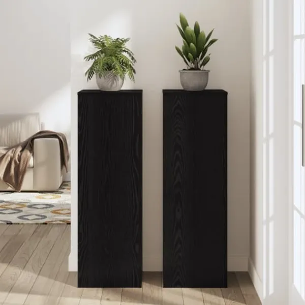 Discount Planteholder i sort eg - Moderne design til indendørs/udendørs brug | Størrelse: 33x33x100 cm Plantestativer