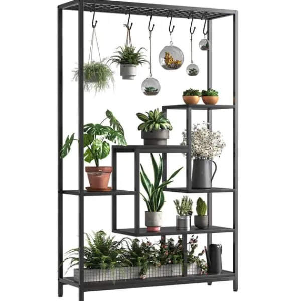 Krukker & Plantebeholdere^Planteholder, 5-lags design, alsidig indendørs organizer,sort