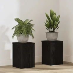 Sale Planteholder sæt 2 stk - Moderne plante stands i sort eg | Størrelse: 20x20x30 cm Plantestativer