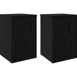 Sale Planteholder sæt 2 stk - Moderne plante stands i sort eg | Størrelse: 20x20x30 cm Plantestativer