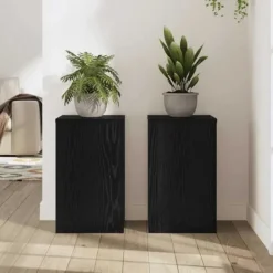 Plantestativer^Planteholder sæt 2 stk - Moderne plante stande i sort eg | Størrelse: 30 x 30 x 50 cm