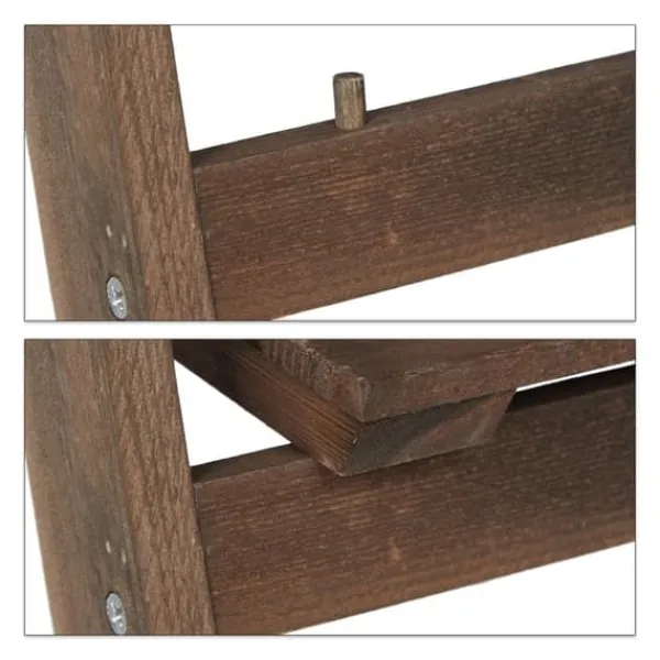 Plantestativer^Planteholder, Træ, 160x41x49 cm, Brun