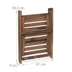 Plantestativer^Planteholder, Træ, 160x41x49 cm, Brun