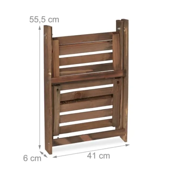 Plantestativer^Planteholder, Træ, 160x41x49 cm, Brun