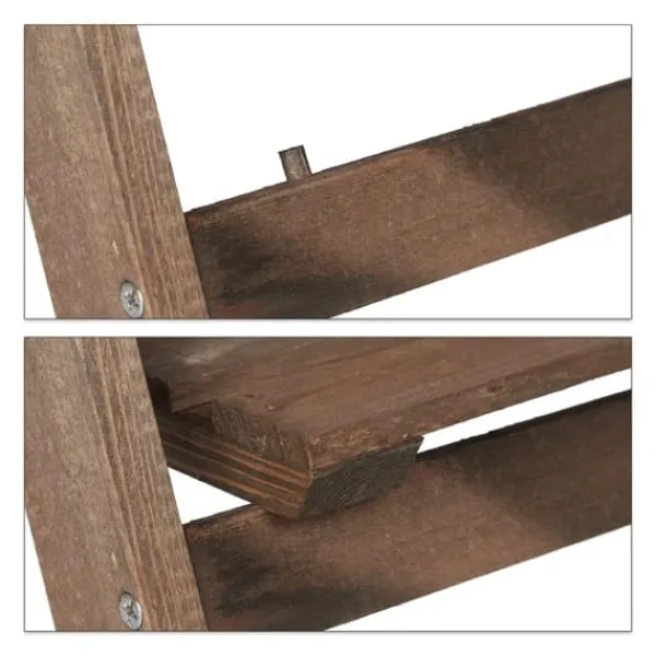Plantestativer^Planteholder, Træ, 160x41x49 cm, Brun