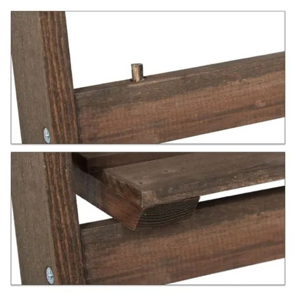 Plantestativer^Planteholder, Træ, 160x41x49 cm, Brun