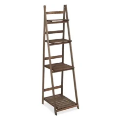 Plantestativer^Planteholder, Træ, 160x41x49 cm, Brun