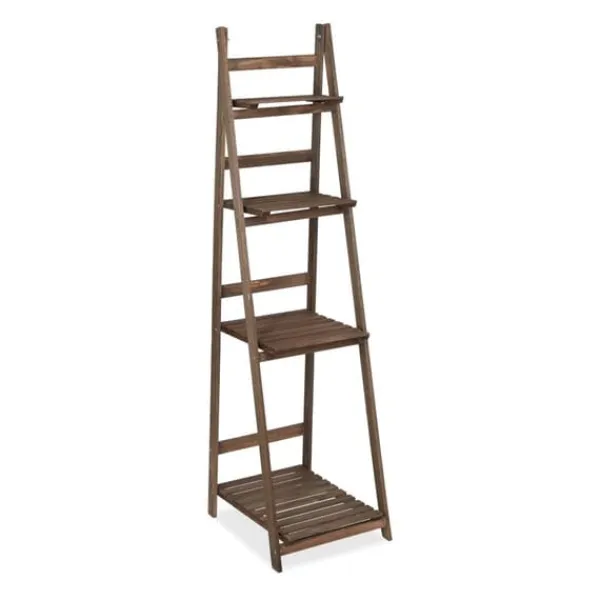 Plantestativer^Planteholder, Træ, 160x41x49 cm, Brun