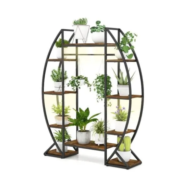 Plantestativer^Planteholder, 130x30x160 cm, Brun