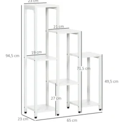 Plantestativer^Planteholder, 65x23x94,5 cm, Hvid