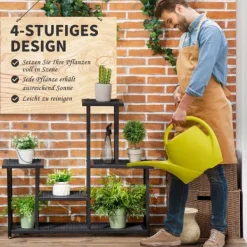 Plantestativer^Planteholder, 91x25x83 cm, Sort