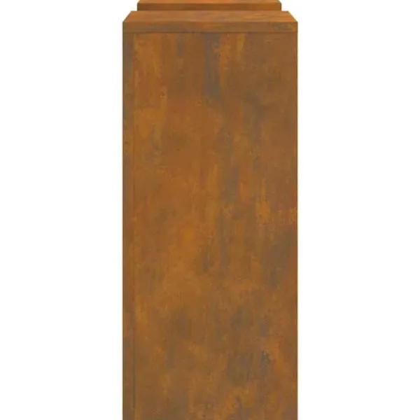 Plantestativer^Planteholdere 2 stk - Minimalistisk design i forvitret stål | Størrelse: 24x24x55 cm