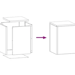 Best Planteholdere 2 stk - Minimalistisk Stål | Farve: Antracit | Størrelse: 24x24x35 cm Plantestativer