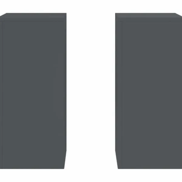Plantestativer^Planteholdere 2 stk - Minimalistisk Stål | Farve: Antracit | Størrelse: 24x24x55 cm
