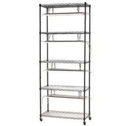 Kit Til Plante- & Urtedyrkning^Plantehylde med vækstlys - Indendørs plantestativ på hjul - 180 cm Høj - 192 W 5000 K Fuldspektret - Kraftigt Metal - Til Frøspiring