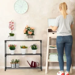 New Plantehylde, 72x91x28 cm, Sort Krukker & Plantebeholdere
