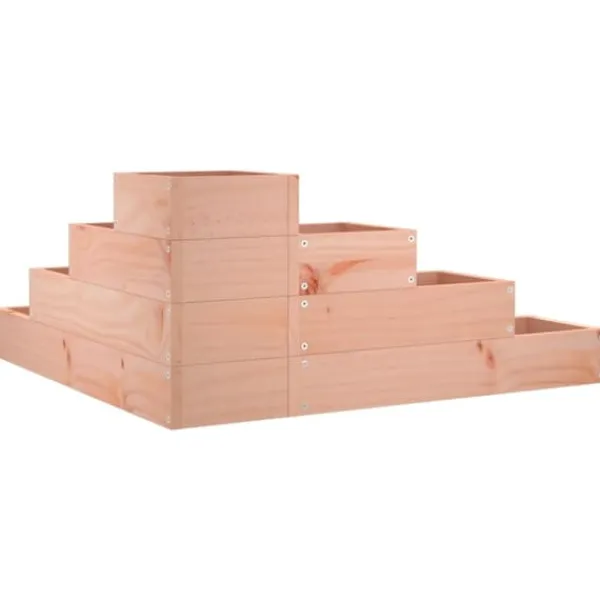 Clearance Plantekasse 4 niveauer i massivt douglasgran | Størrelse: 80,5x79x36 cm Plantningsbænke