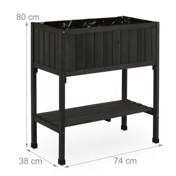 Discount Plantekasse, Hævet Fyrretræ, 80x74x38 cm Plantningsbænke