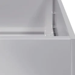 Krukker & Plantebeholdere^Plantekasse i galvaniseret stål - Holdbar og stilfuld | Størrelse: 120x40x80 cm