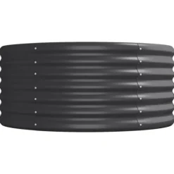 Sale Plantekasse i galvaniseret stål - Højbed til haver og terrasser | Størrelse: 512x80x36 cm | Farve: Antracitgrå Plantningsbænke
