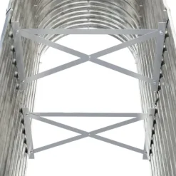 Plantningsbænke^Plantekasse i galvaniseret stål - Højbed | Størrelse: 114x40x68 cm | Farve: Sølv