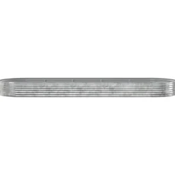 New Plantekasse i galvaniseret stål - Højbed til haven | Størrelse: 450x140x36 cm | Farve: Sølv Plantningsbænke
