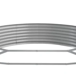 New Plantekasse i galvaniseret stål - Højbed til haven | Størrelse: 450x140x36 cm | Farve: Sølv Plantningsbænke