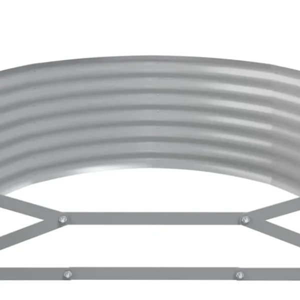 New Plantekasse i galvaniseret stål - Robust højbed | Farve: Antracitgrå | Størrelse: 249x100x36 cm Plantningsbænke