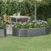 Plantningsbænke^Plantekasse i galvaniseret stål - Højbed til haven | Størrelse: 175x100x36 cm | Farve: Antracitgrå