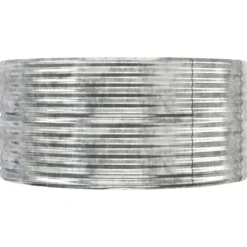 Plantningsbænke^Plantekasse i galvaniseret stål - Højbed | Størrelse: 447x140x68 cm | Farve: Sølv