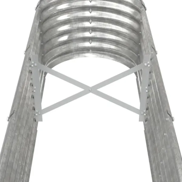 Plantningsbænke^Plantekasse i galvaniseret stål - Højbed | Størrelse: 332x40x36 cm | Farve: Sølv