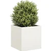Outlet Plantekasse i koldvalset stål - Højbed til planter | Størrelse: 40x40x40 cm | Farve: Hvid Krukkeplanter Indendørs