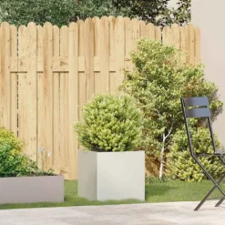 Outlet Plantekasse i koldvalset stål - Højbed til planter | Størrelse: 40x40x40 cm | Farve: Hvid Krukkeplanter Indendørs